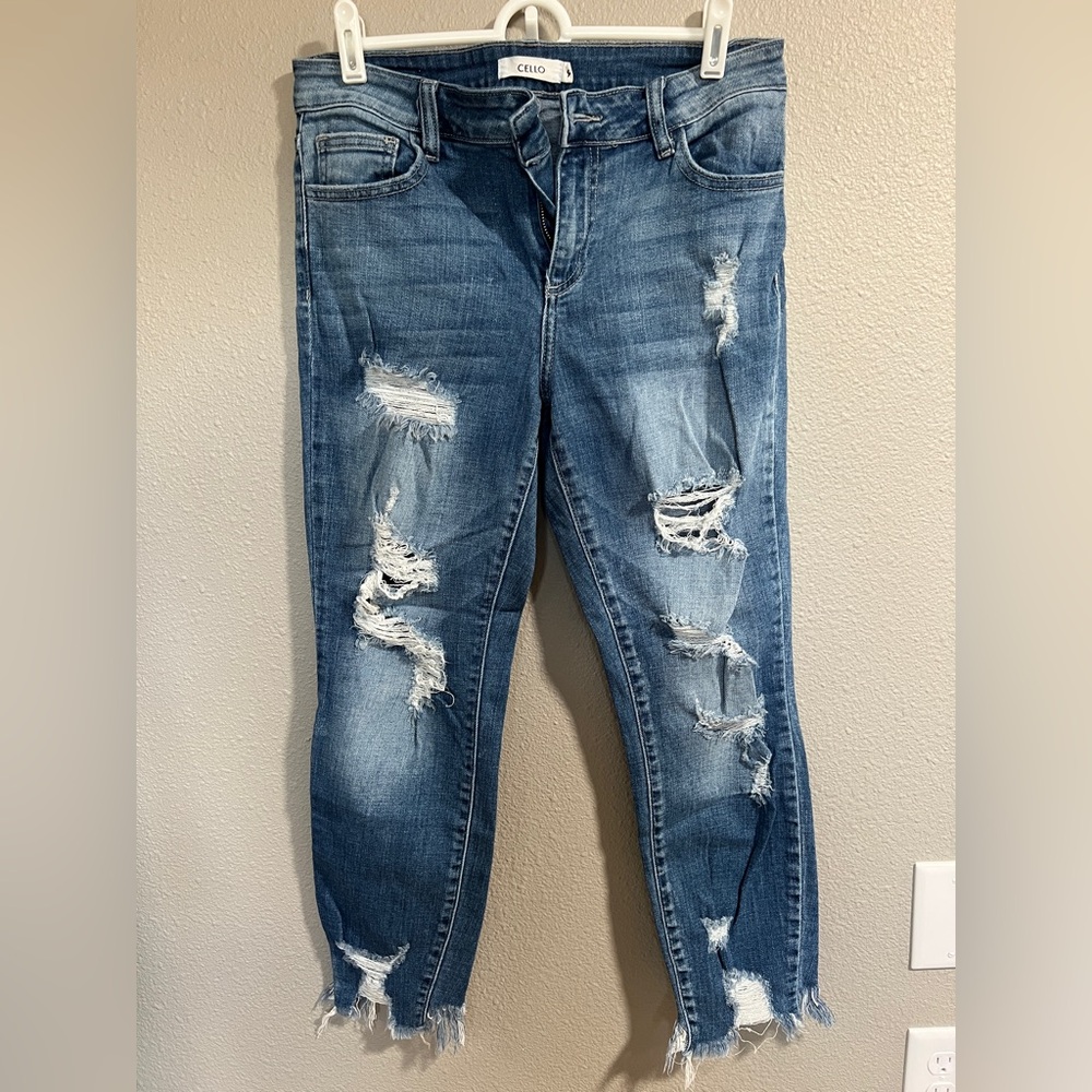 Cello Distressed Blue Women's Jeans